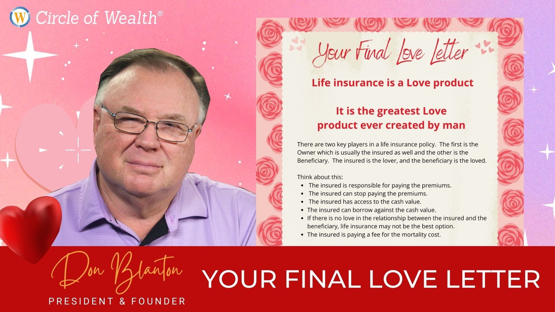 your Final love letter life insurance video 1