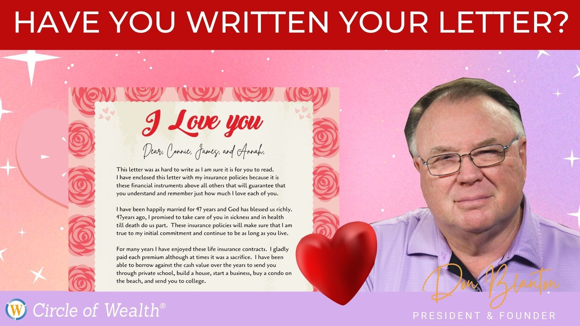 your Final love letter life insurance video 2