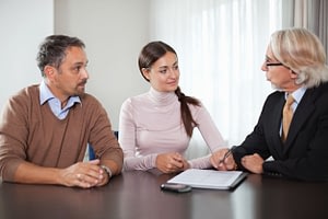 10694923 - couple in meeting with a financial planner