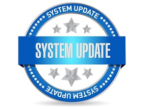 System update seal sign concept illustration design graphic